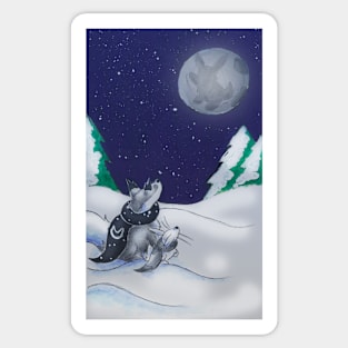 Moon Rabbit Night Sticker